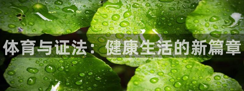 米兰体育官方平台体育：体育与证法：健康生活的新篇章